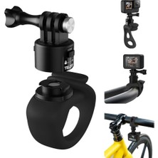 Odea Hızlı Çıkarma Esnek Montaj Sarma Bandı, Bisiklet Gidon Rulo Çubuk Tüp Çubuk Çubuk Montaj Aksesuarı Aksiyon Kameraları Için (Go, INSTA360, Djı) (Siyah, Hızlı Çıkarma)