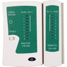 Odea Primex PX-8070 RJ45 RJ11 Kablo Test Cihazı, Cat5 Cat6 Cat7 Cat8 Lan Ethernet Kablo Tester, Adsl Telefon ve Internet Kablosu Kontrol Cihazı, LED Göstergeli Network Kablo Test Aleti, 9V Pil ile Çalışır