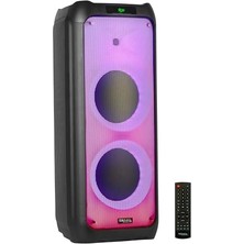 Odea WAVE10 10 Inç (25,4 Cm) Çift Woofer’lı Hoparlör, 800W, Bluetooth, Usb/microsd, Wave LED Efekti, Tws Kablosuz Bağlantı, Siyah
