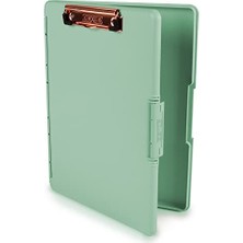Odea Slimcase 2 Sıkıştırma Tahtası, Yan Açıklık, 31,8 x 24,1 Cm, Deniz Köpüğü Yeşili, Pembe Altın Klipsli