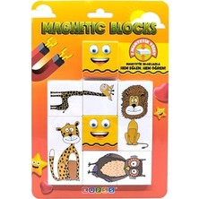 Odea Manyetik Blok Iki Parçalı Baby Puzzle - 8 Sevimli Hayvan Figürü