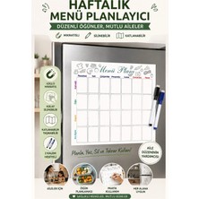 Hobialem Haftalık Menü Magnet Planlayıcı Silinebilir Mıknatıslı Yazı Panosu + 2 Kalem Hediyeli