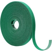 Aesco Naylon Bahçe Bitki Bağlama Bandı, Yeşil, Cırt Cırt, 1 cm x 10 Metre, Sera ve Bahçe Işleri Için