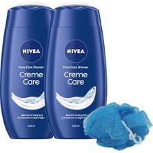 Odea Creme Care Duş Jeli 250ML ve Banyo Lifi Hediyeli, C Vitamini, Nemlendirici, X2 Adet, Avantajlı Paket