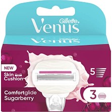 Odea Gillette Venus Comfortglide Sugarberry Yedek Bıçak Kadınlar Için 5 Bıçaklı 3 Adet