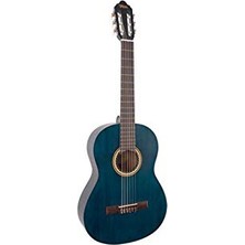Odea VC204TBU Klasik Gitar, Scale 4/4,şeffaf Mavi Mat, Kapak