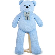 Odea 160 cm Dev Pelüş Papyonlu Ayı,yumuşak ve Sevimli Büyük Boy Oyuncak Ayı,sarılmalık Ayı,papyonlu Ayıcık,sevgiliye Hediye Ayıcık (Mavi)