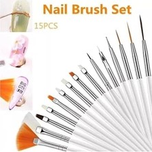 Odea 15'li Tırnak Nail Art Desen Tırnak Süsleme ve Boyama Fırça Seti Renkli