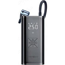 Odea Taşınabilir Araç Lastik Pompası, Powerbank ve LED Fener Özellikli, Dijital Göstergeli