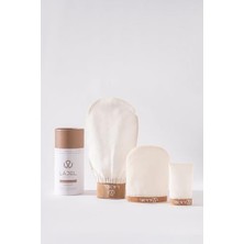 Odea Premium 3'lü Set Duş Kesesi, Peeling Eldiveni, Yüz KESESI%100 Floş Ipek Normal,orta,hassas Ciltler