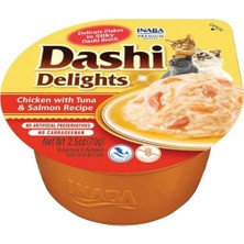 Odea Dashi Delights Kedi Sı ISLAK%100 Doğal Tavuk Eti | Tahıl Içermez, Şekersiz, Yapay Aroma Içermez,%86 Nem | Birinci Sınıf Kedi Ödül Sı 70 G (1'li Paket)
