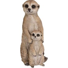 Odea Gift Ltd. Küçük Anne ve Bebek Meerkat, Kahverengi