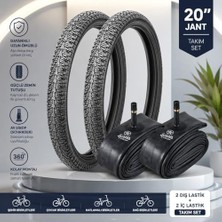 Odea Servis 20X1.95 Dış Lastik (Throne) Bisiklet Lastiği ve Iç Lastiği (2 Şer Adet Takım)