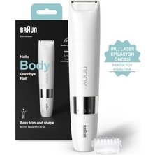 Odea Braun Body Mini Trimmer BS1000 Vücut Tüy Kesme Makinesi + Düzeltici Tarak, Pil ve Temizleme Fırçası          [enerji Sınıfı B]
