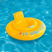 Odea Sarı Bebek Flatörü 70 cm 6-18 Ay Için Kullanılır Oturaklı Şişme Havuz Deniz Oyuncağı Bebek Botu