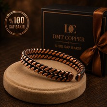 Dmt Copper Home Bakır El Yapımı Şık Tasarım Kalın Dövülmüş Saf Bakır Bilezik Bakır Takı Bilekliği
