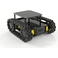 Odea Arduino Uyumlu 4WD Araba Black Mamba Robot Platform Seti - Palet Tekerlekli Tank Şasesi - Arazi Robot Kiti