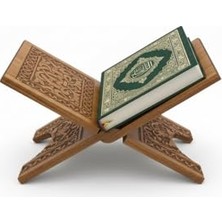 Odea Ahşap Rahle - Selçuklu Motifli Oyma Kitap ve Kur'an-I Kerim Standı, Katlanabilir (35 cm Uzunluk, 18 cm Genişlik) – Kuran-I Kerim ve Büyük Boy Kitap Tutucu