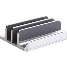 Odea Mcstorey Laptop Standı Dikey Metal Stand MacBook ile Uyumlu Ergonomik Notebook Bilgisayar Tutucu Masaüstü Düzenleyici Alüminyum Gümüş