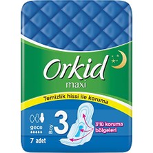 Odea Orkid Maxi Hijyenik Ped Gece Tekli Paket 7 Ped 2li Paket