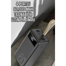 Northcity 60000 Mah 4 Portlu Taşınabilir Powerbank - Dijital Göstergeli Dönerli Şarj Cihazı