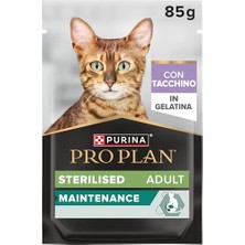 Odea Pro Plan Sterilised Kısırlaştırılmış Kediler Için Hindili Yaş  85 Gram x 26 Adet