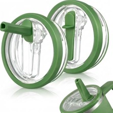 Odea Sellhubx 40 Oz Uyumlu Yedek Kapak – Sızdırmaz Leakof Tasarım – Bpa Free Yedek & Upgrade Lid –  Quencher ile Uyumlu Bardak & Termos Kapağı + Iç Pipeti (Yeşil)