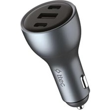 Odea Smartcharger Trio Pd 130W Araç Hızlı Şarj Aleti 2 Usb-C+Usb-A