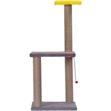 Odea Pugalo 82 cm Krem Iki Katlı Kedi Tırmalama Tahtası Catnipli Tırmalama Tahtası (Antrasit)