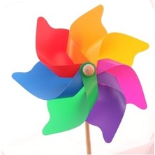 Odea Kardeşler Oyuncak Rüzgar Gülü 25 cm Çap 7 Kanatlı Rüzgar Gülü 7410270011331