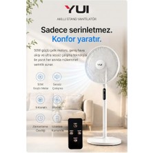 Odea F60 Beyaz 16 Inç 50W 8 Kademe 5 Pervane Döner Başlıklı Uzaktan Kumandalı Vantilatör