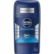 Odea Nıvea Men Erkek Stick Deodorant Fresh Active 50 Ml, Ter ve Ter Kokusuna Karşı 48 Saat Deodorant Koruması, Okyanus Özleri,alüminyum Içermez