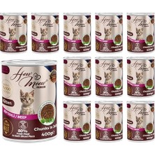 Odea Yavru Kedi Biftekli ve Jöleli Konserve  400 gr x 12 Adet