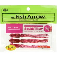Odea Flash-J Squid Sw 3.5" (5 Adet/paket) #03 Red Olta