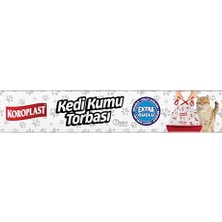 Odea Büzgülü Kedi Kumu Poşeti 7'li Set, 82X50 cm Extra Güçlü Büzgülü Kolay Bağlama, Pratik Sızdırmaz Kullan-At Torbası, Kedi Tuvalet Kabına Uygun, Hijyenik Temizlik Sağlayan Kedi Kumu Torbası