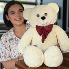 Odea Krem Papyonlu Dev Pelüş Ayıcık,papyonlu Ayı,yumuşak ve Sevimli Büyük Boy Oyuncak Ayı,sarılmalık Papyonlu Ayıcık,sevgiliye Hediye (80CMKREM)