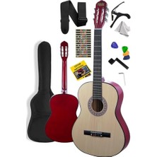 Odea Midex CG-270NT Doğal Renk Klasik Gitar 4/4 Yetişkin Boy Sap Ayarlı Full Set