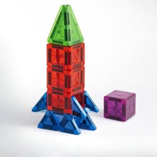Odea Manyetik Yapı Blokları - 32 Parça Seyahat Tipi Mini Bloklar Metal Saklama Kutulu Çanta Boy Renkli