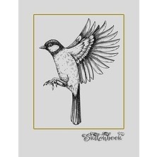 Nacario Sketchbook: Bird Sketch, Large 8.5" x 11", 110 Pages, Perfect For Everyone, Crayons, Pencils, Drawing And Sketching