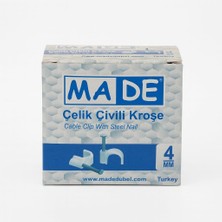 Nacario Hiva Çelik Çivili Kroşe, Kablo Klipsi, Dayanıklı, Plastik, Beyaz, Pratik, Kablo Sabitleme Aparatı, Elektrik, Tesisat Düzenleme Için, Çivi Klips Seti, 100 Adet (No:4)