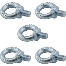 Nacario Aybolt 10 mm Halka Civata 5 Adet Eye Bolt Metal Civatası Çelik Montaj ve Sabitleme Hırdavat Bağlantı