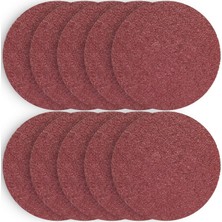 Nacario 115 mm Cırt Zımpara Diskleri, Ahşap ve Metal Için Daire Zımpara, 10 Adet (60 Kum)