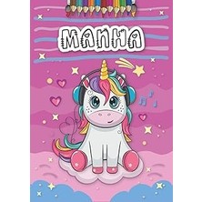 Nacario Manha: Personalized Coloring Book For Manha | Theme: Unicorn | Birthday Gift For Girl, Daughter ... | Ages: 4-8 | 25 Unicorn Designs With Name Manha, Large Size A4 (Ca. 8.5 x 11 Inches)