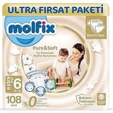 Nacario Molfix Pure&soft 6 Beden E.large Ultra Fırsat Paketi 108 Adet