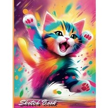 Nacario Colorful Cat Sketch Pad: Large 8.5X11 Sketchbook For Artists And Cat Lovers: Blank Paper Notebook For Drawing, Painting, Writing, And Doodling - Unlined Journal With Soft Cover