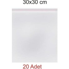 Nacario Kendinden Yapışkanlı (Bantlı) Şeffaf Jelatin Torba 30X30 cm 20 Adet