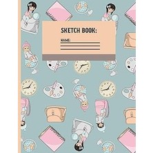 Nacario Sketchbook: Baby Blue Back To School Sketch Paper To Draw And Sketch In For Girls 120 Pages (8.5 x 11 Inch).