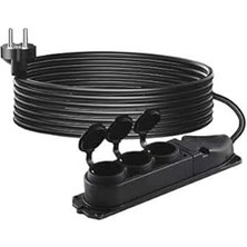 Nacario Sgs 3'lü Grup Priz, 40 Metre Uzatma Kablosu, 3x2.5mm Kesitli, Siyah, Model SGS3516