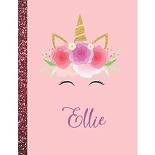Nacario Ellie: Ellie Marble Size Unicorn Sketchbook Personalized White Paper For Girls And Kids To Drawing And Sketching Doodle Taking Note Size 8.5 x 11