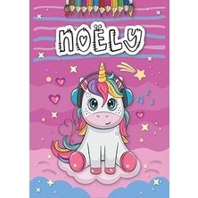 Nacario Noëly: Livre De Coloriage Personnalisé Pour Noëly | Licorne | Cadeau D'anniversaire Pour Fille ... | 4 À 8 Ans | 25 Motifs De Licorne Avec Le Prénom Noëly, Grand Format A4 (21 x 29.7 Cm)